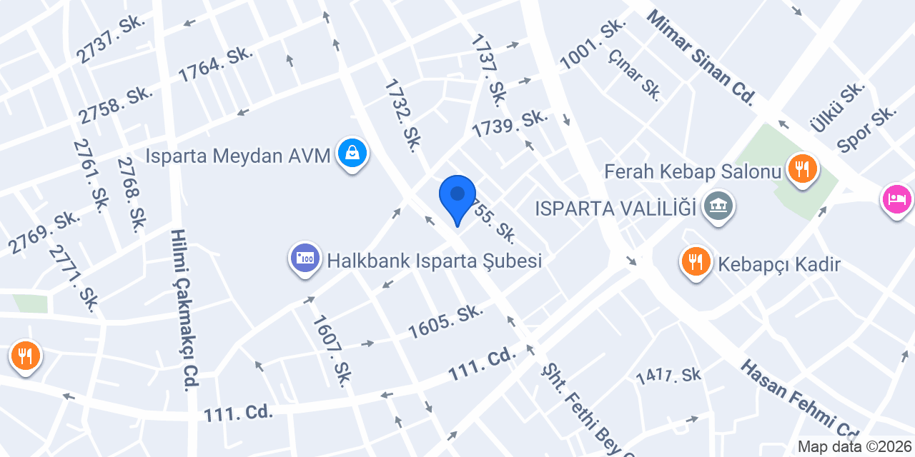 Isparta Bilişim konumu