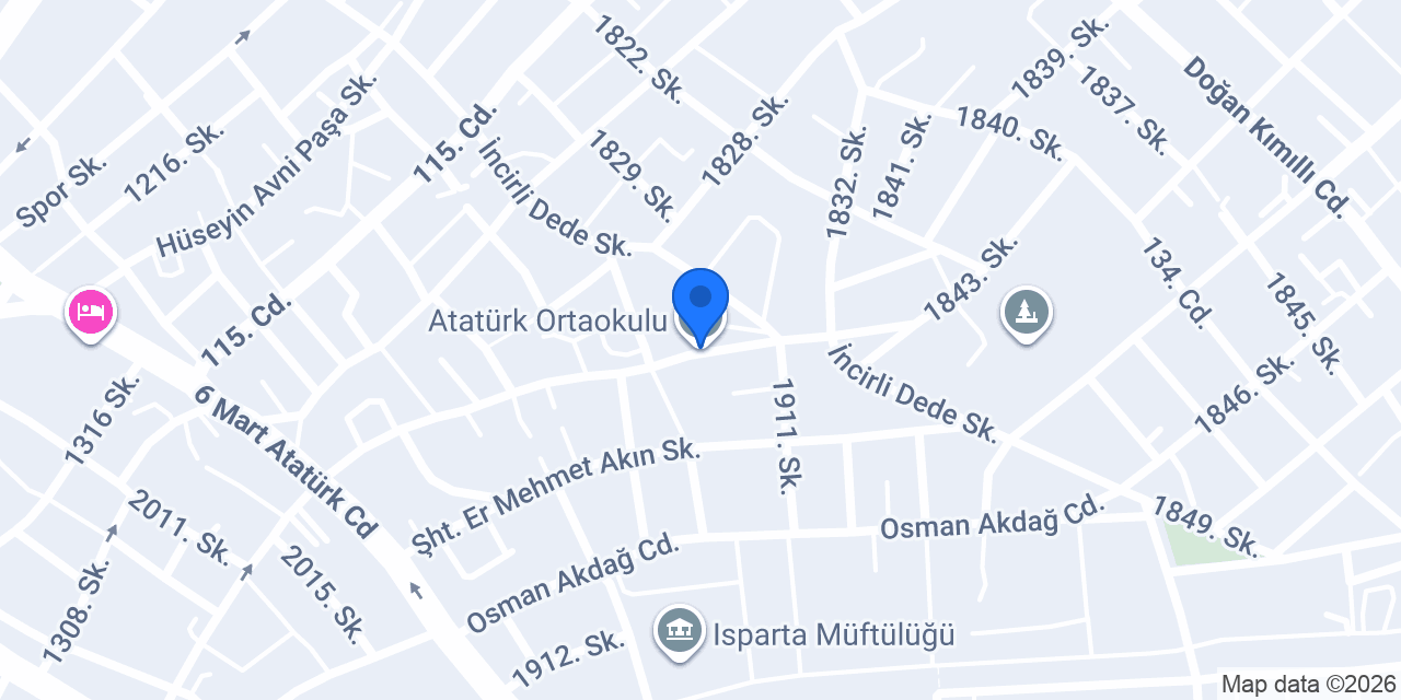 Atatürk Ortaokulu konumu
