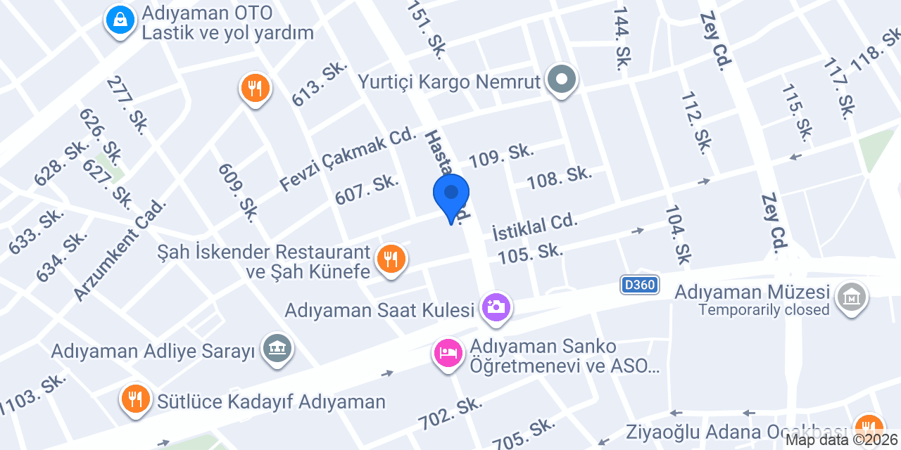 Betül Eczanesi konumu