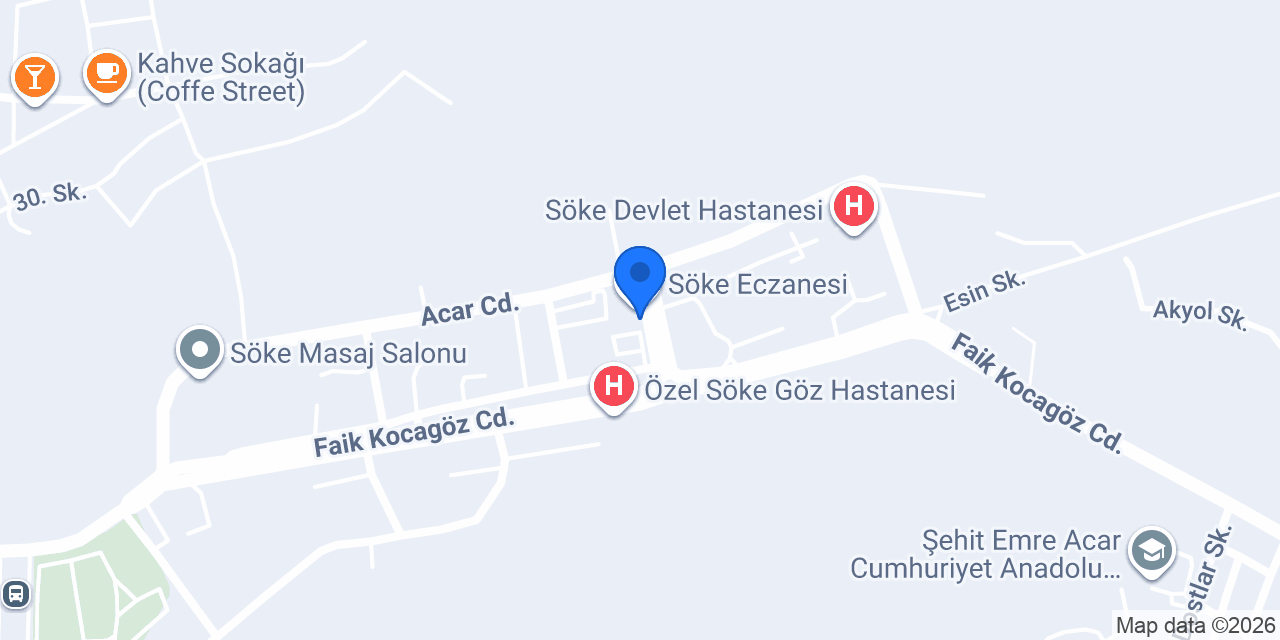 Çetin Eczanesi konumu