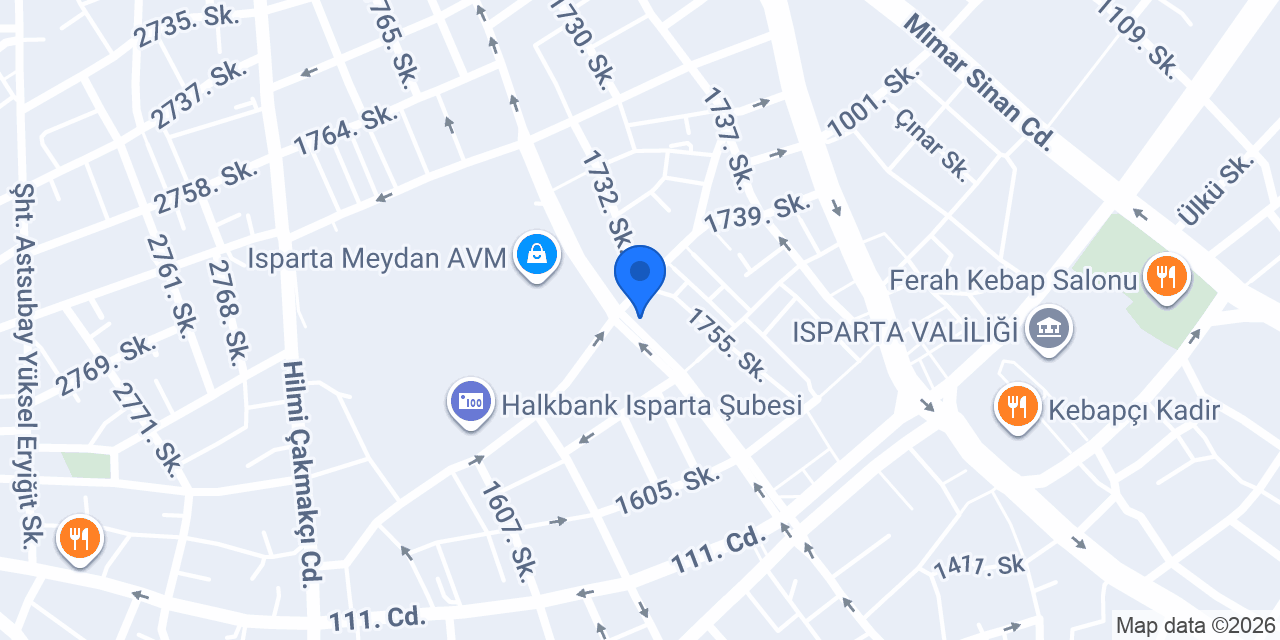 Çetinkaya Bayan terzisi konumu