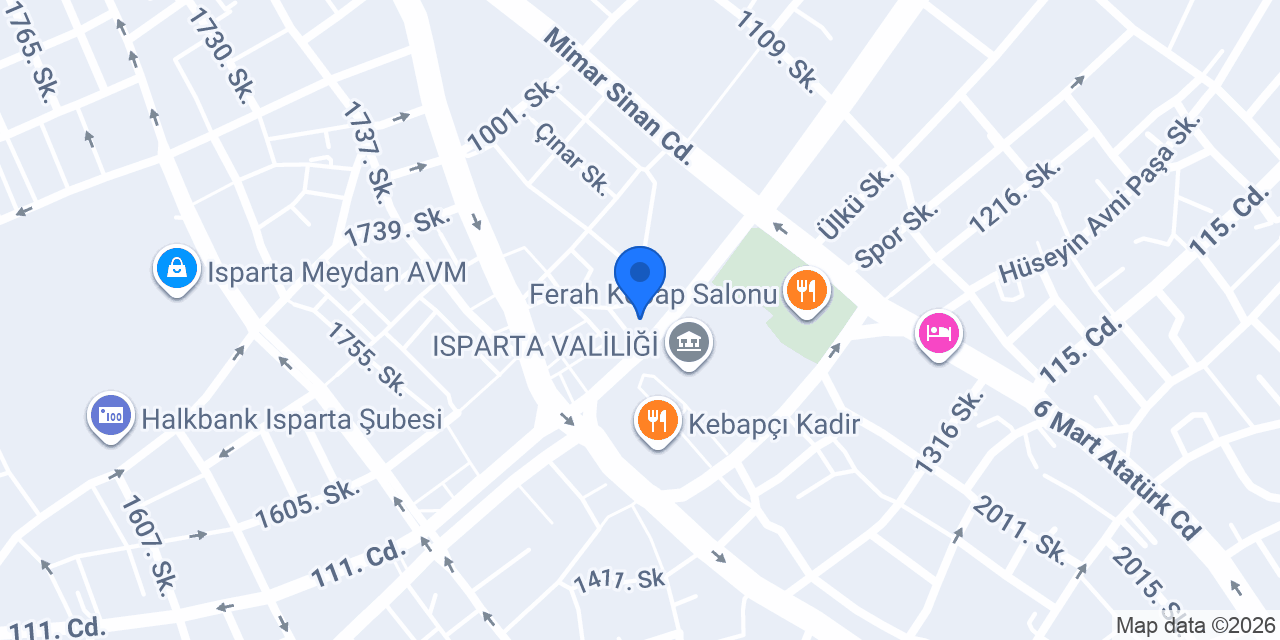 Ziraat Bankası - Isparta Şubesi konumu