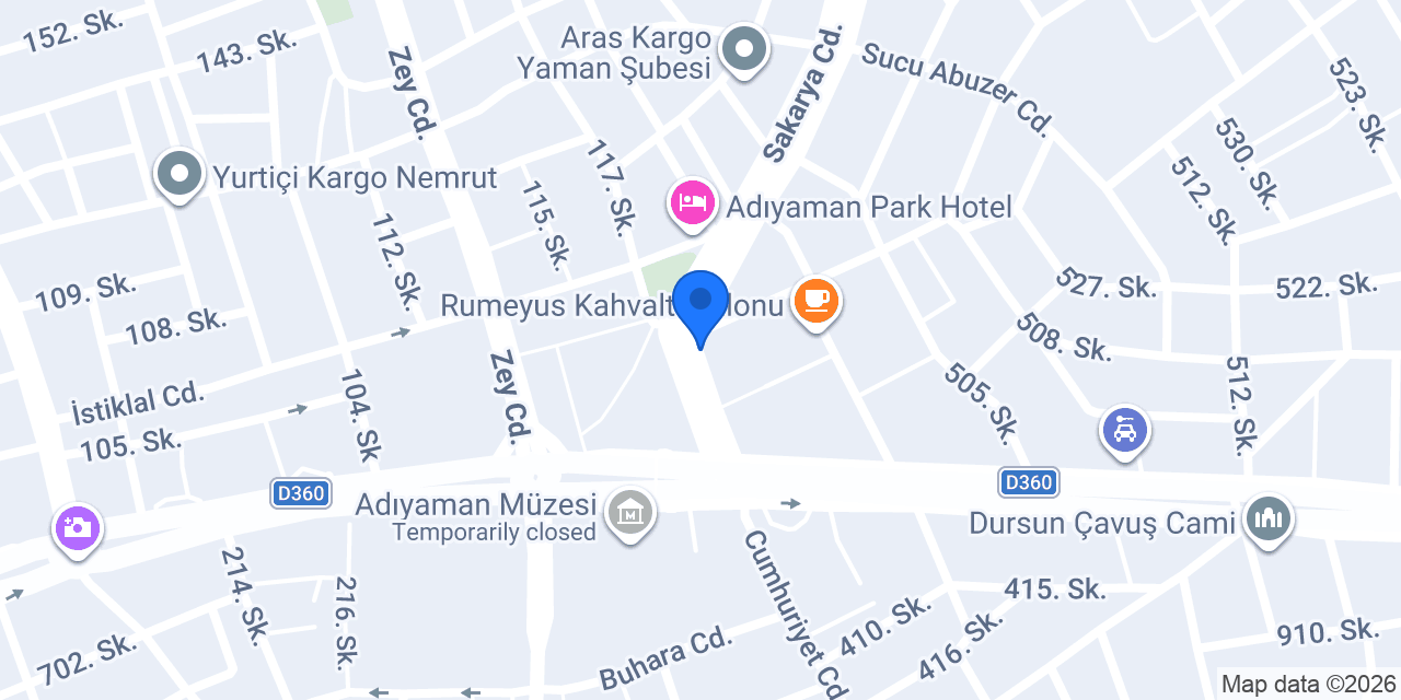 ADIYAMAN CENDERE SİGORTA konumu