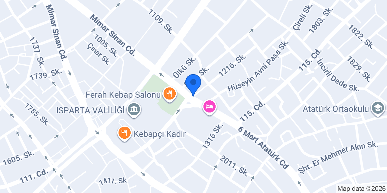 Nur Pastanesi Valilik konumu