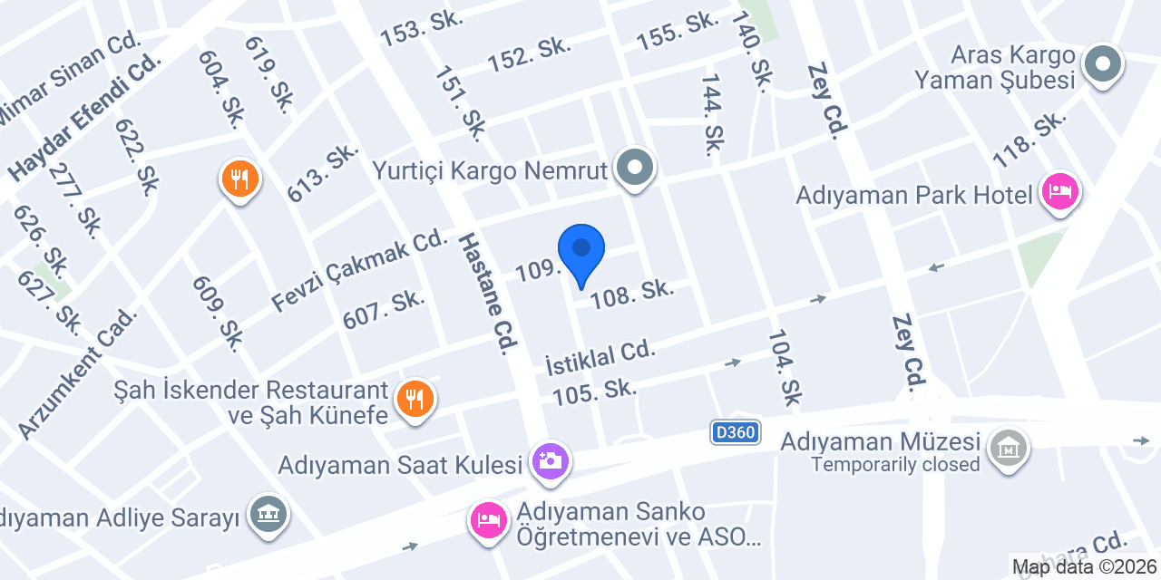 Diş hekimi Nevzat TUNCAY konumu