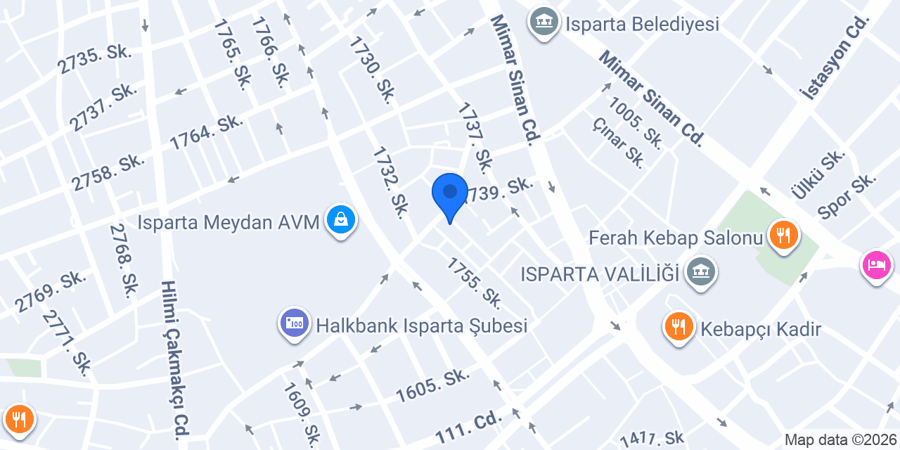 KAYA Elektrik - Isparta konumu