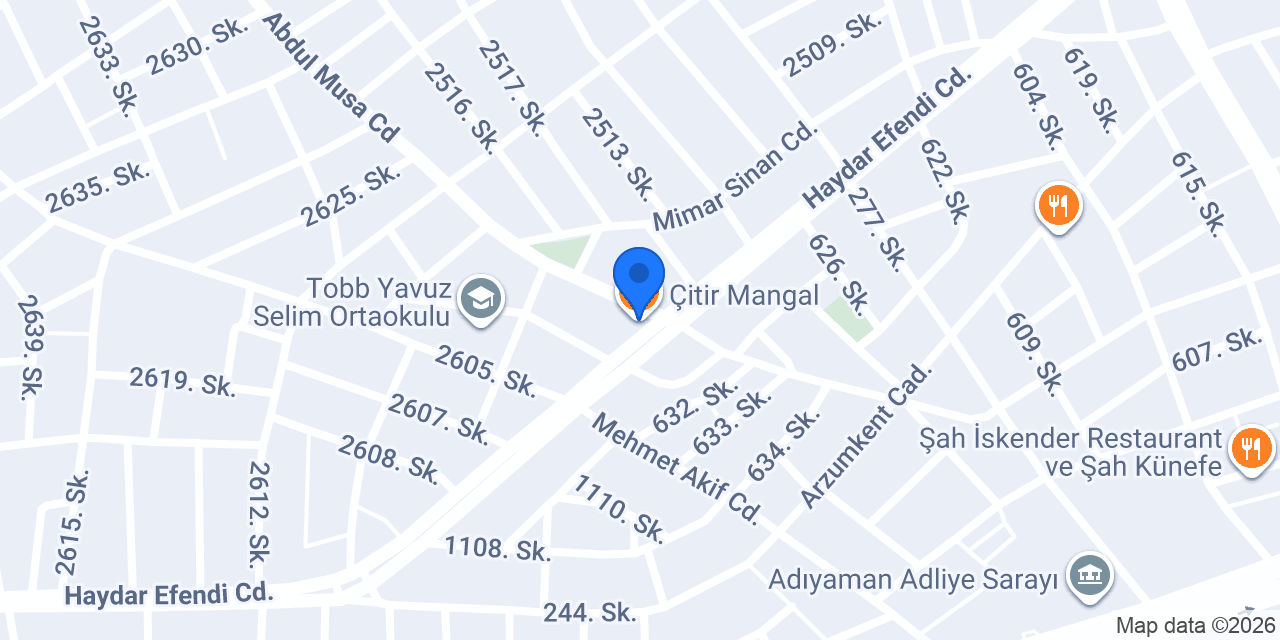Çitir Mangal konumu