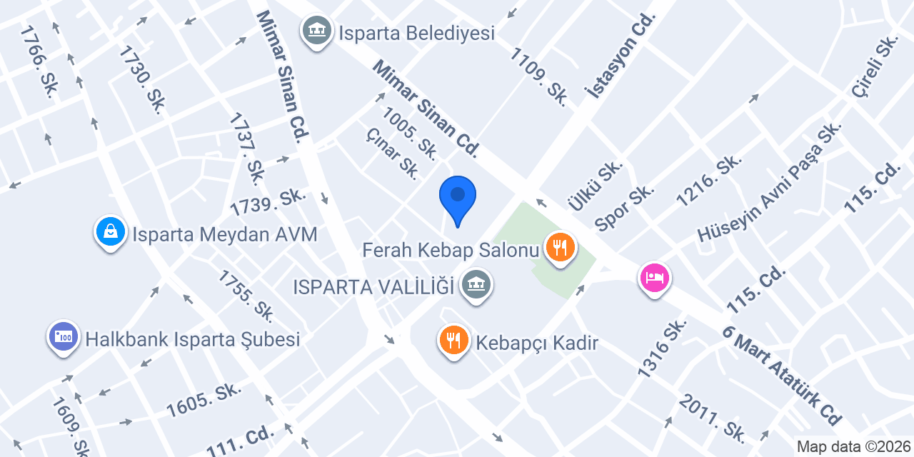 ISPARTA AVUKAT & ARABULUCU ESRA TAŞKIN ADIYAMAN konumu