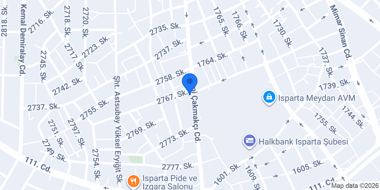 Isparta Nur taksi konumu
