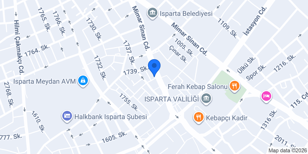 ISPARTA BRİTİSHTOWN YABANCI DİL KURSU konumu
