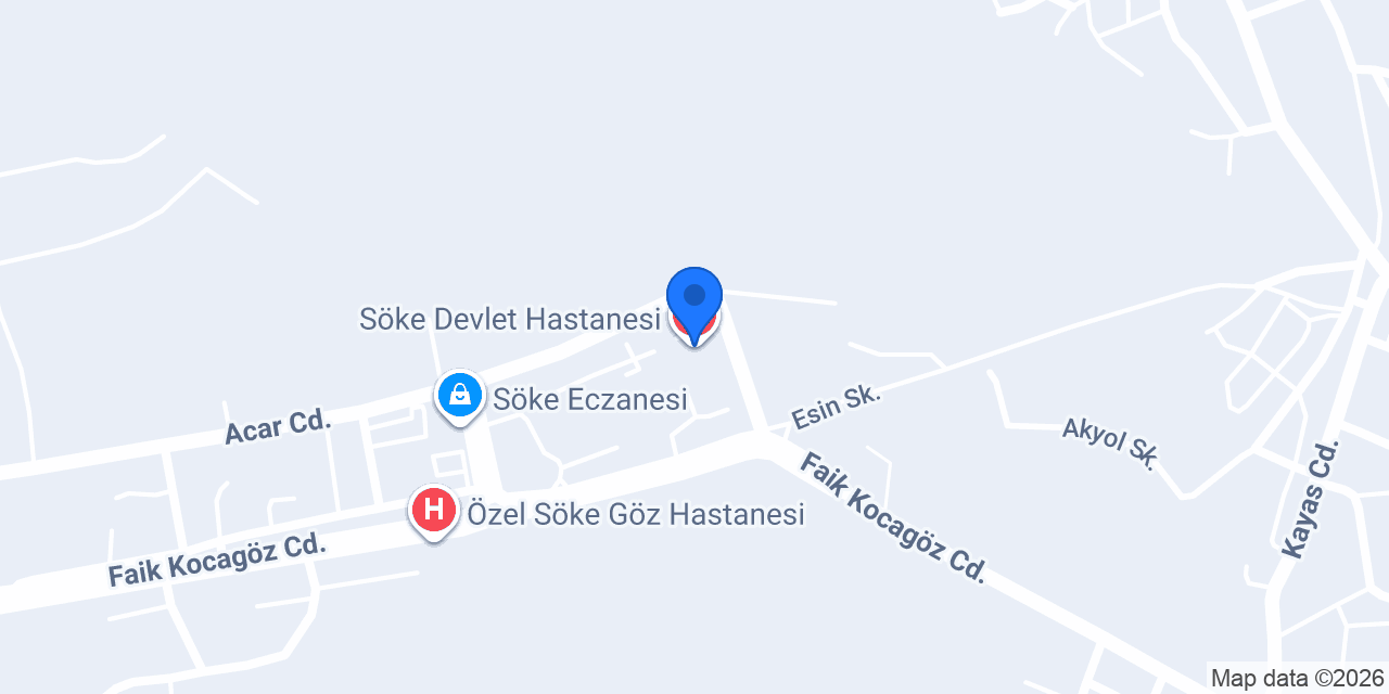 Söke Devlet Hastanesi konumu