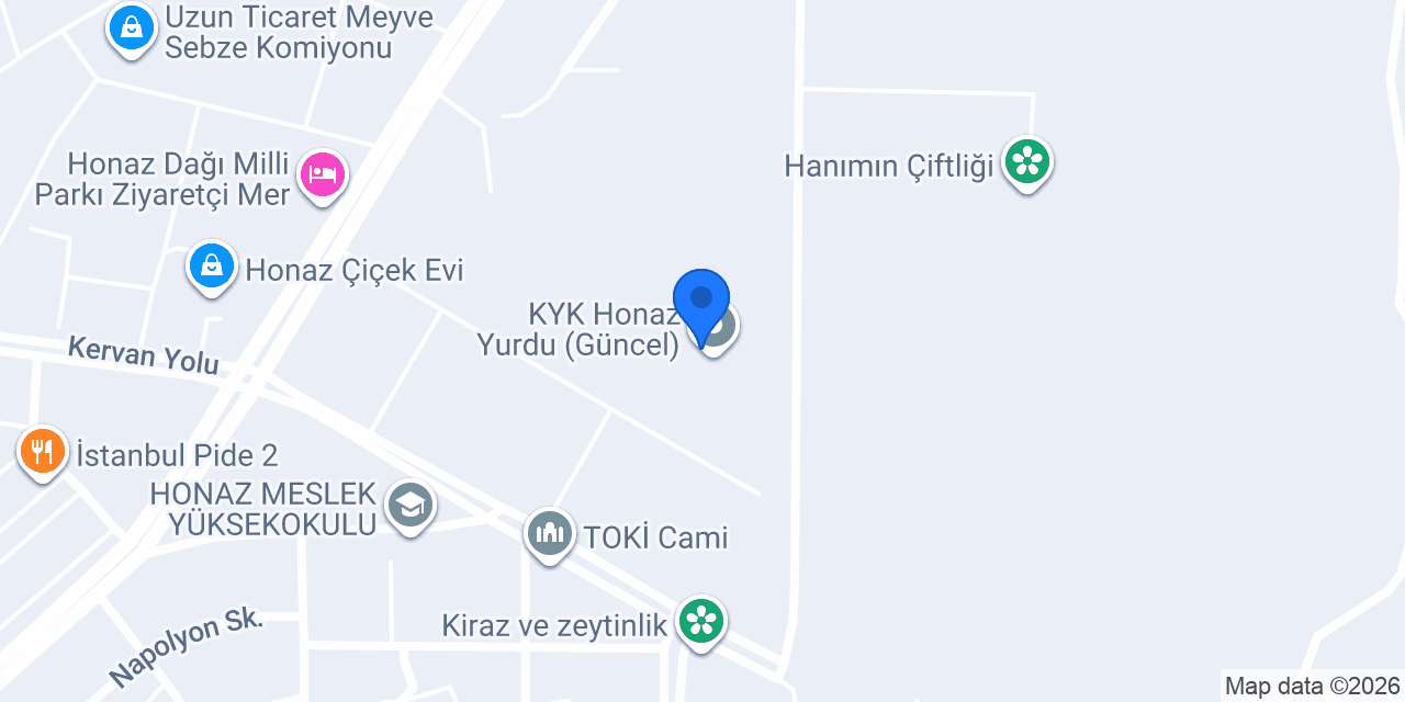 KYK Honaz Yurdu (Güncel) konumu