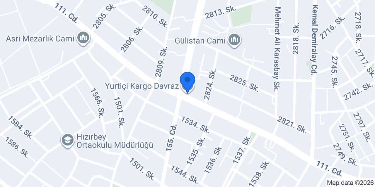 Yurtiçi Kargo Davraz konumu