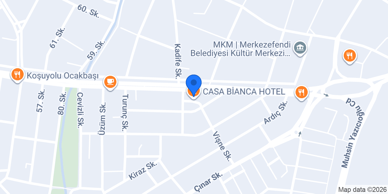 CASA BİANCA HOTEL konumu