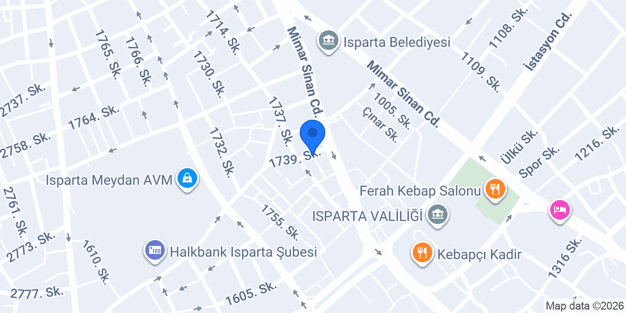 Isparta Mekke Eğitim Vakfı konumu
