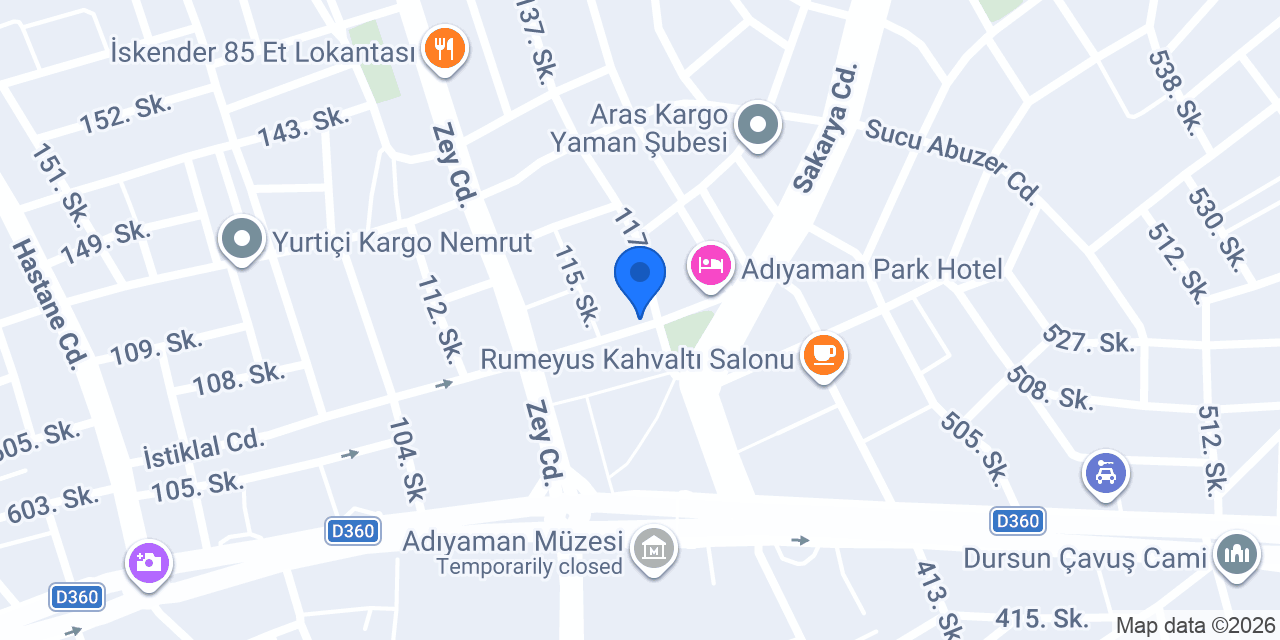 Adıyaman Ferah Kent İnşaat konumu
