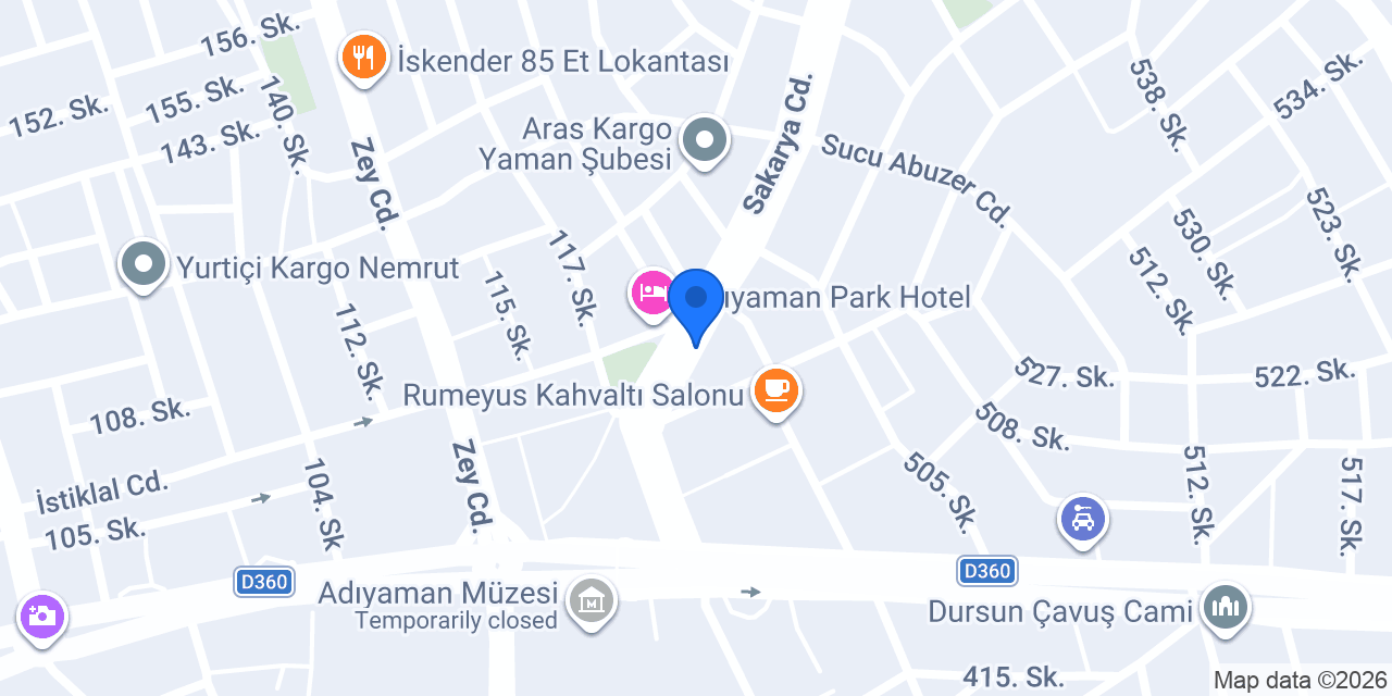 TUĞRA HOTEL konumu