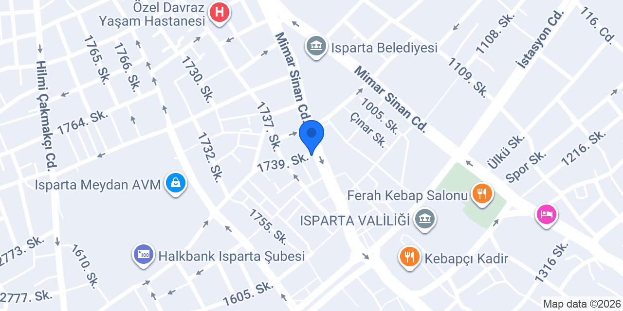 Başak Otel konumu
