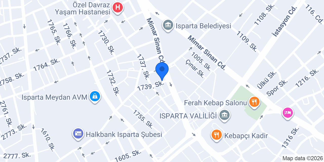 Levent Börek Isparta konumu