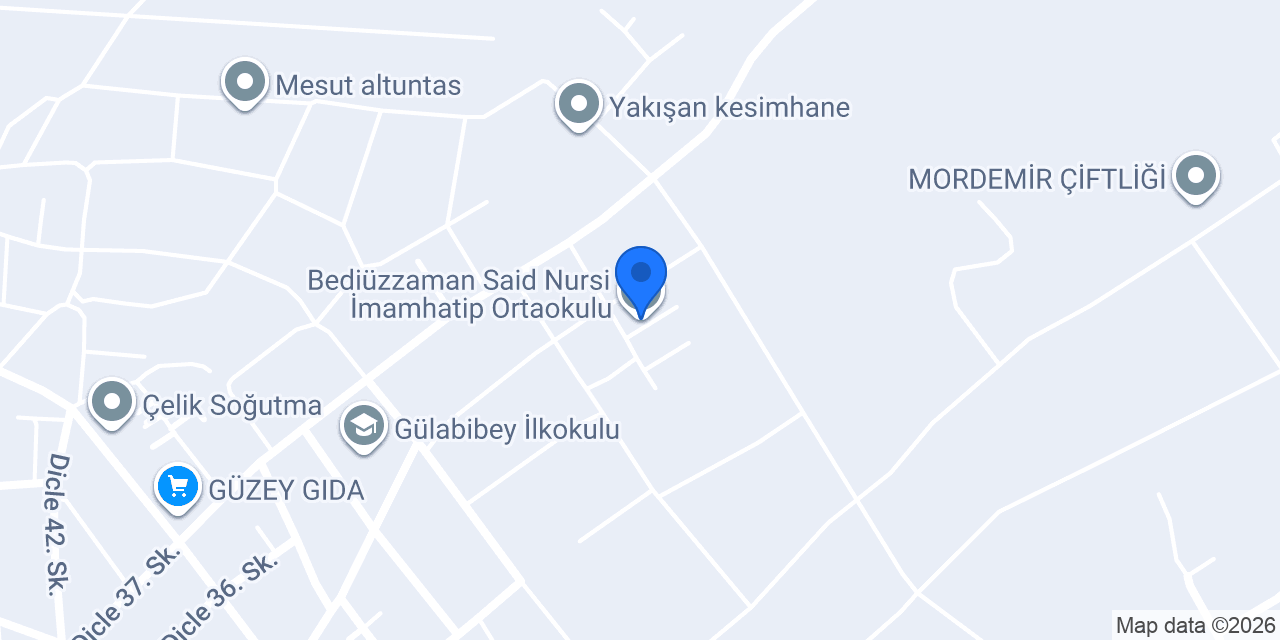 Bediüzzaman Said Nursi İmamhatip Ortaokulu konumu