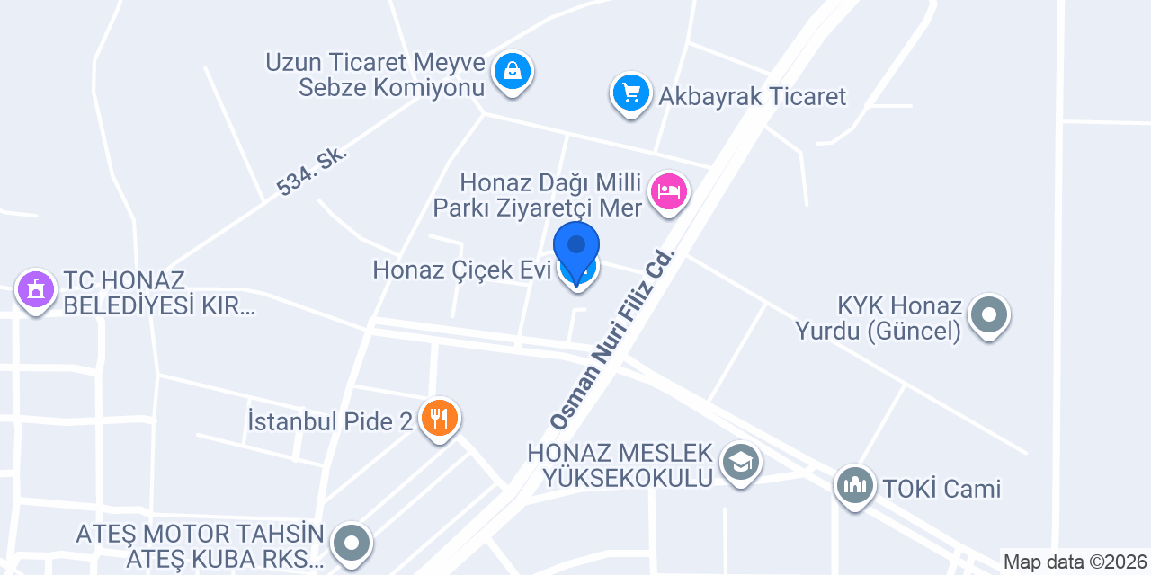 Honaz İlçe Milli Eğitim Müdürlüğü konumu