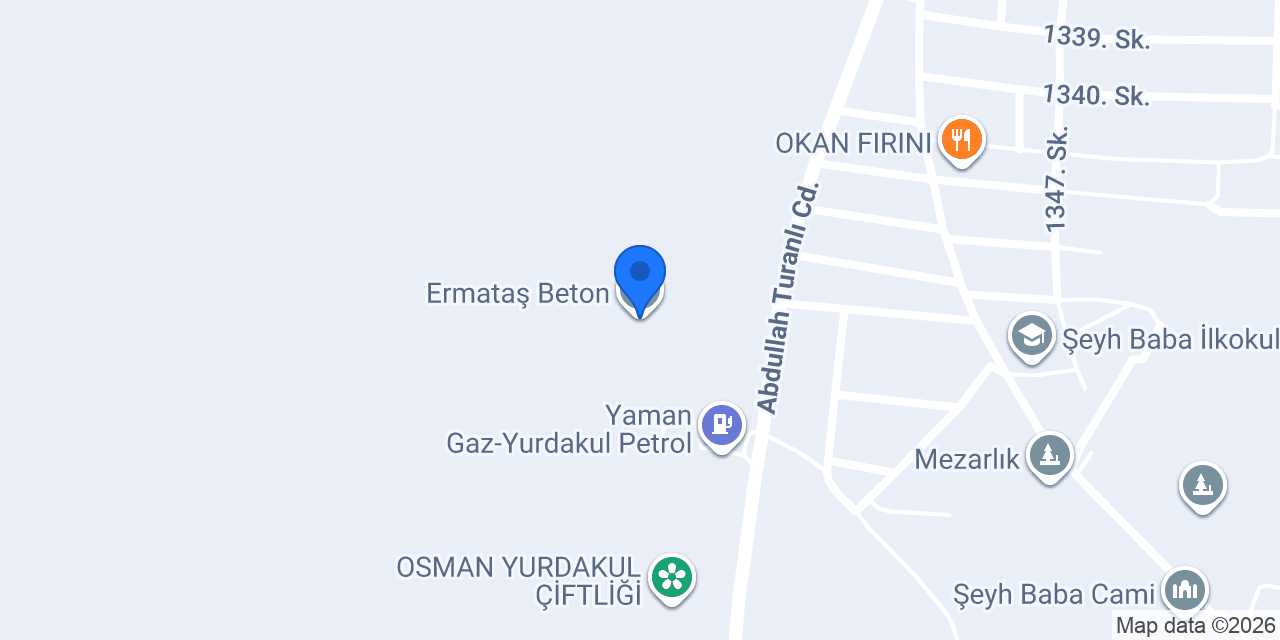 Ermataş Beton konumu