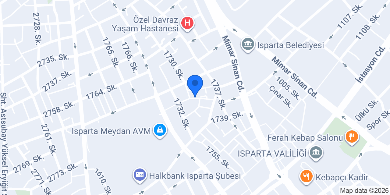 ISPARTA LİMİT DERSHANESİ - DENEME KULÜBÜ konumu