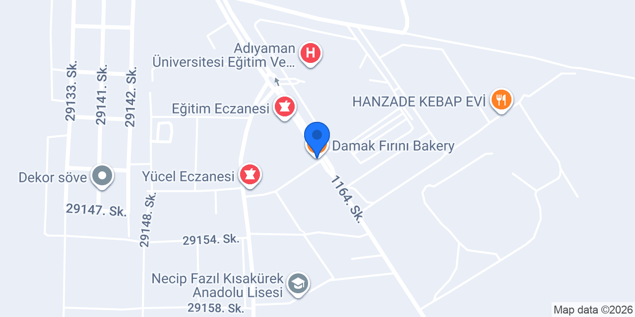 Damak Fırını Bakery konumu