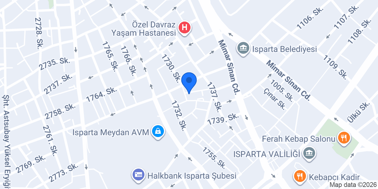 ISPARTA LİMİT EĞİTİM KURUMLARI (Lise Şubesi) konumu