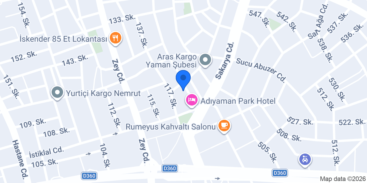 Adıyaman Defterdarlığı konumu