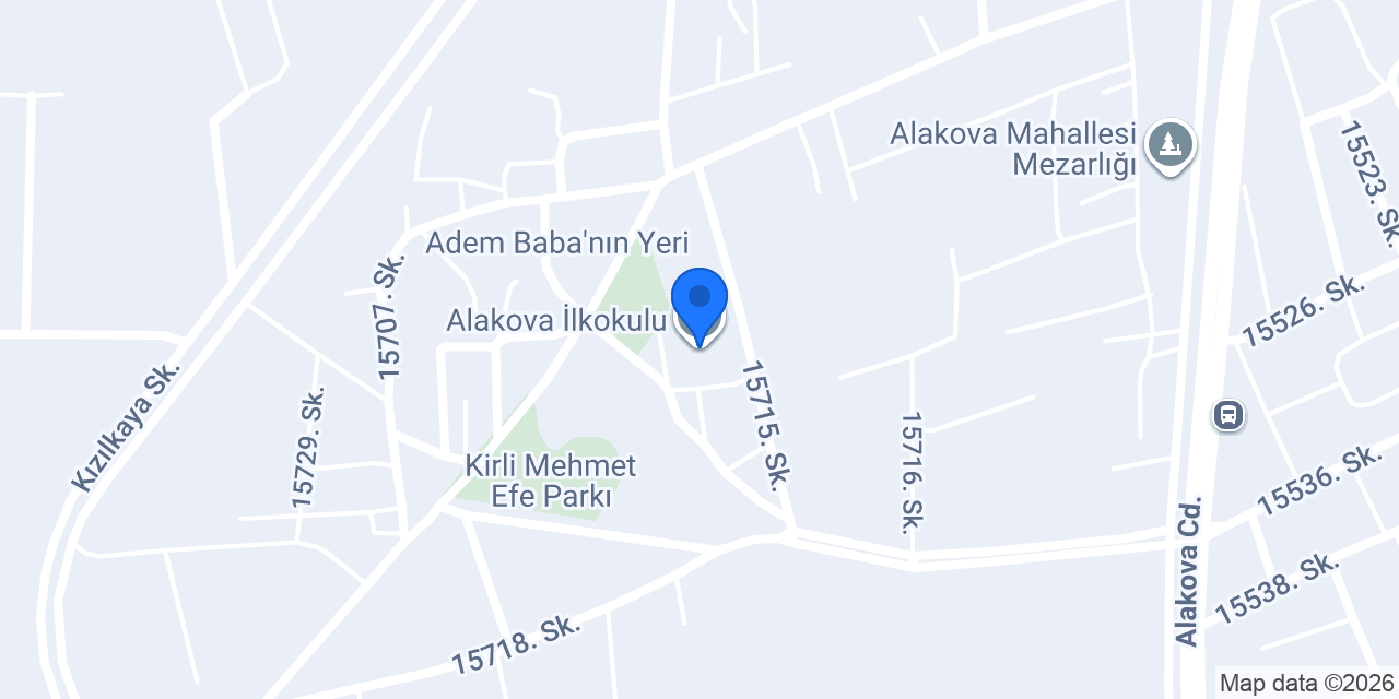 Alakova İlkokulu konumu
