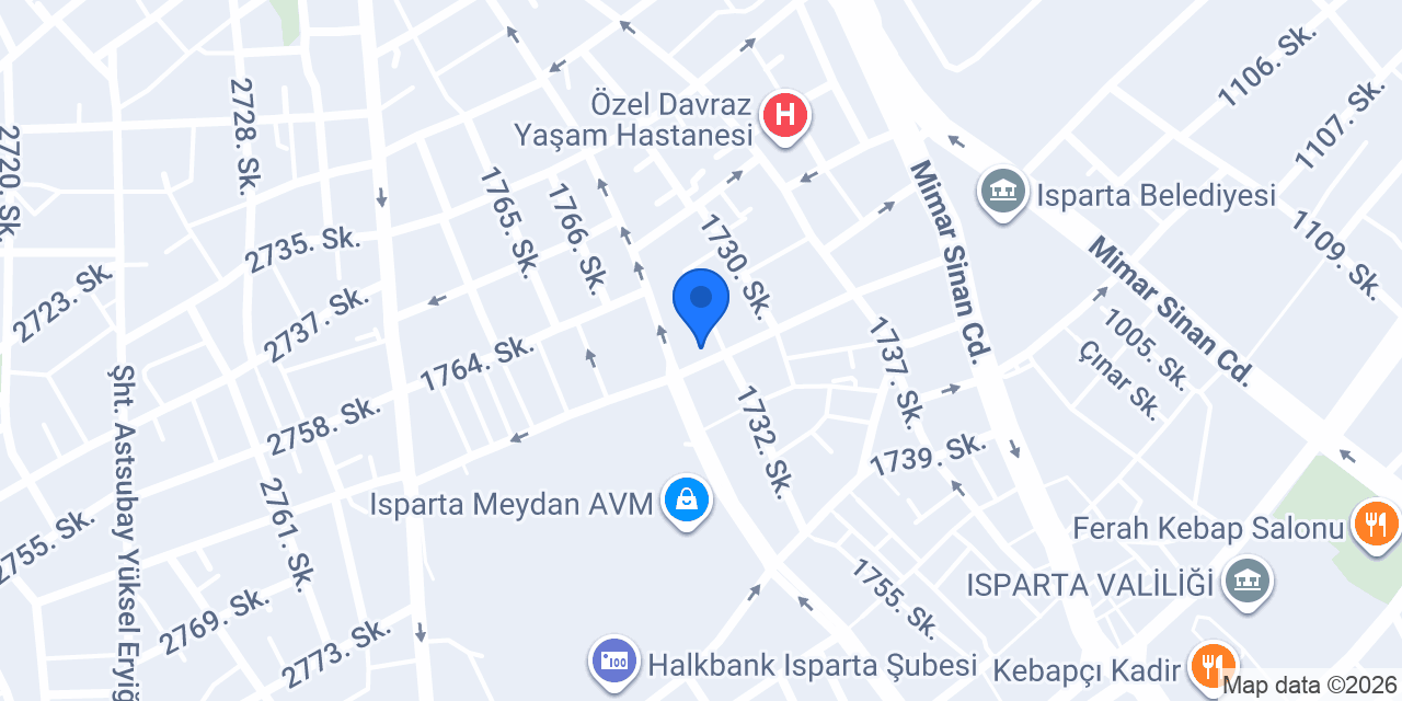 ISPARTA DOĞUŞ TESİSAT konumu
