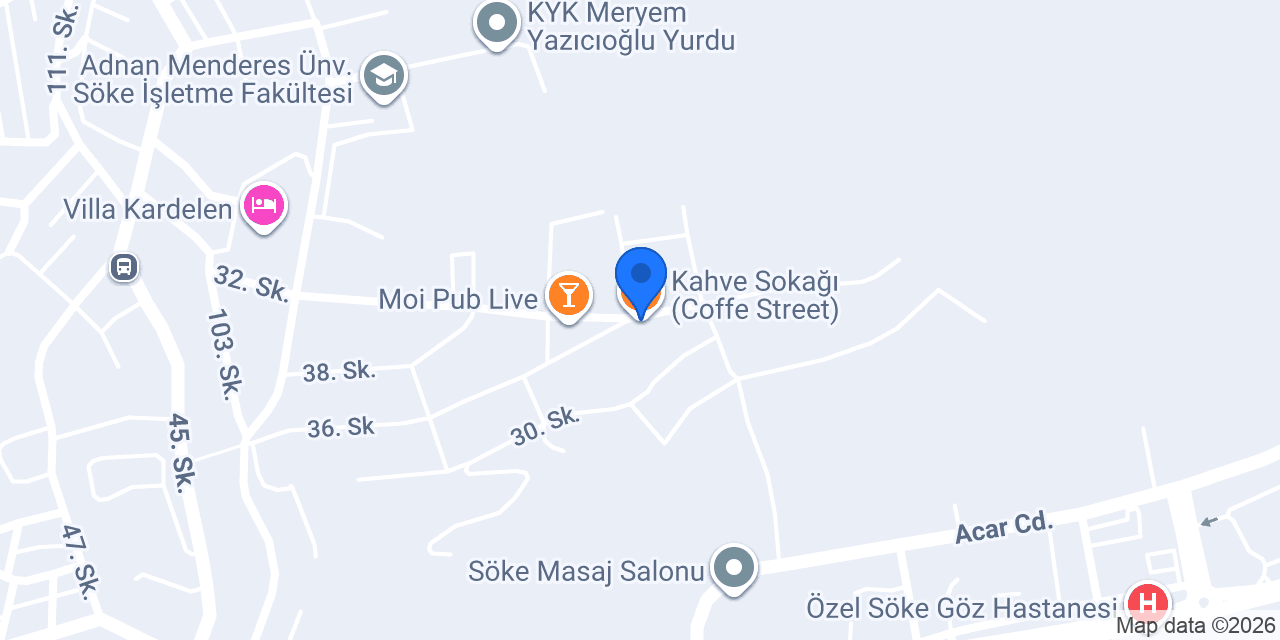 Kahve Sokağı (Coffe Street) konumu