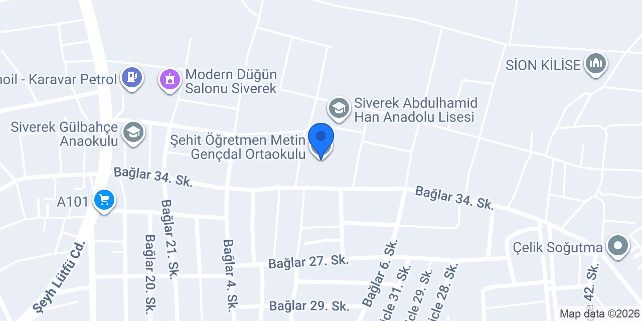Şehit Öğretmen Metin Gençdal Ortaokulu konumu