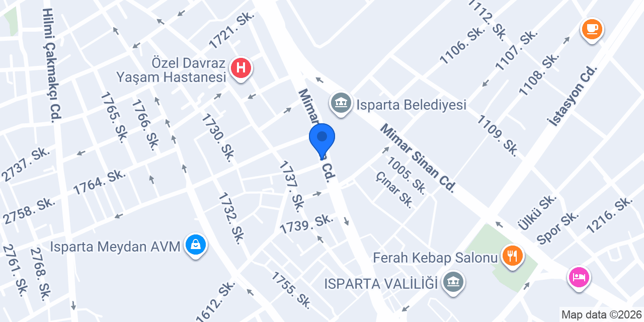 Şekerbank Isparta konumu