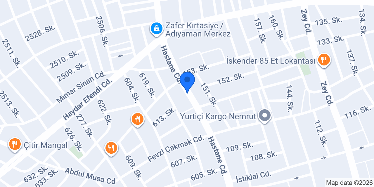 Cendere Sürücü Kursu konumu