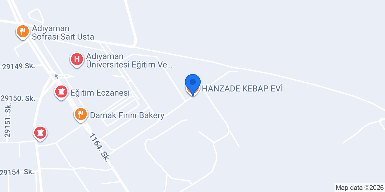 HANZADE KEBAP EVİ konumu