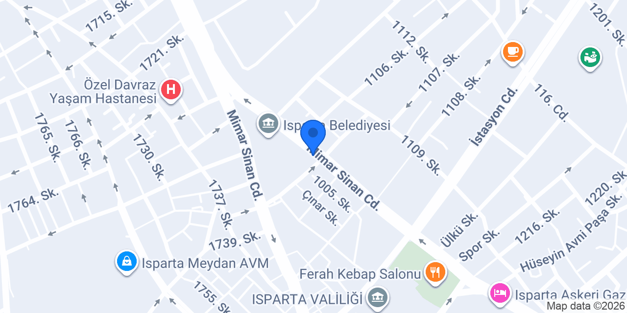Isparta 3. Noterliği konumu