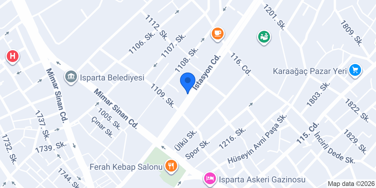 Isparta RD Coiffeur konumu