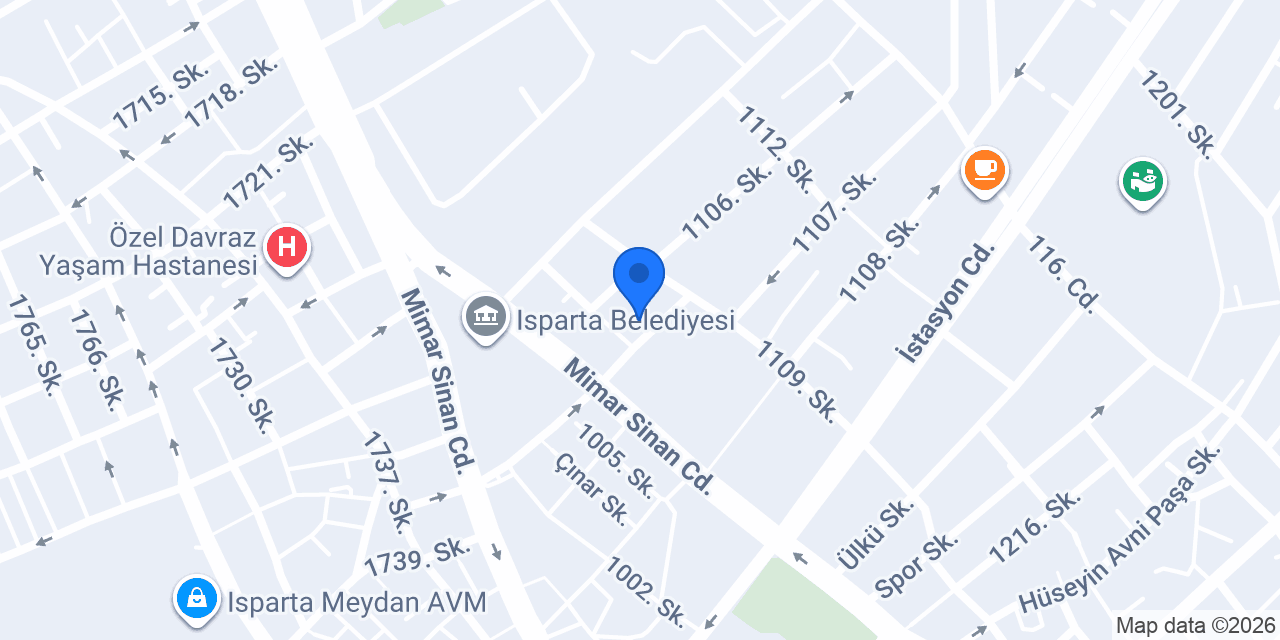Domino's Pizza Isparta konumu