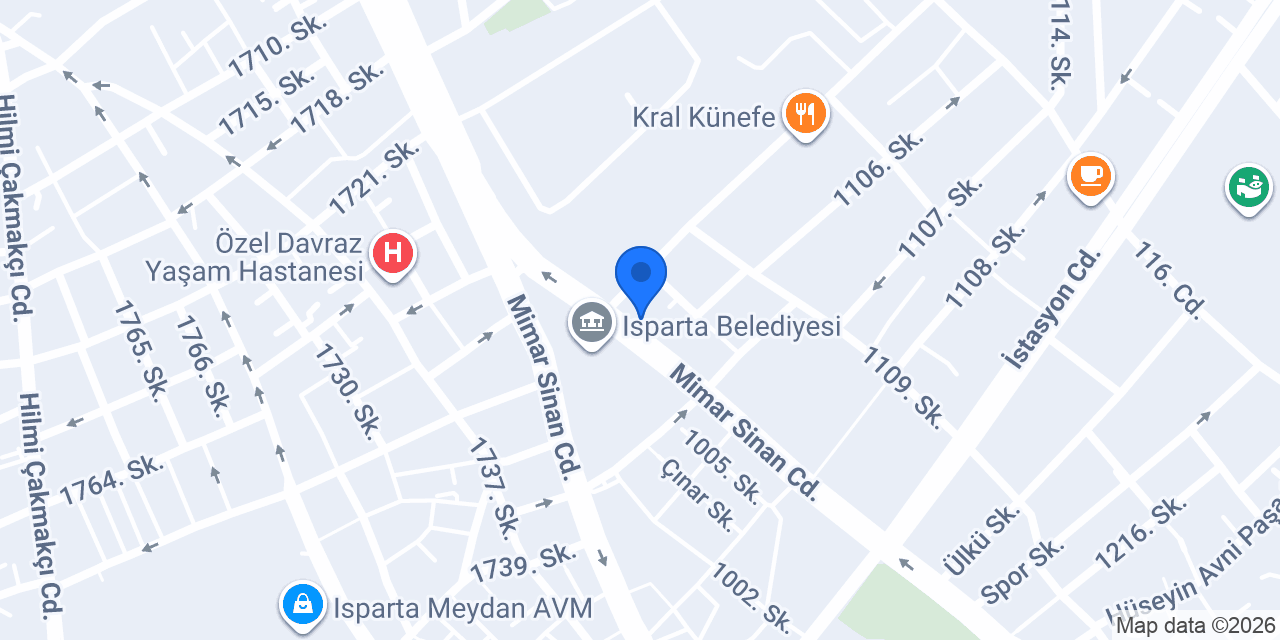 Jolly Tur - Isparta, Merkez konumu