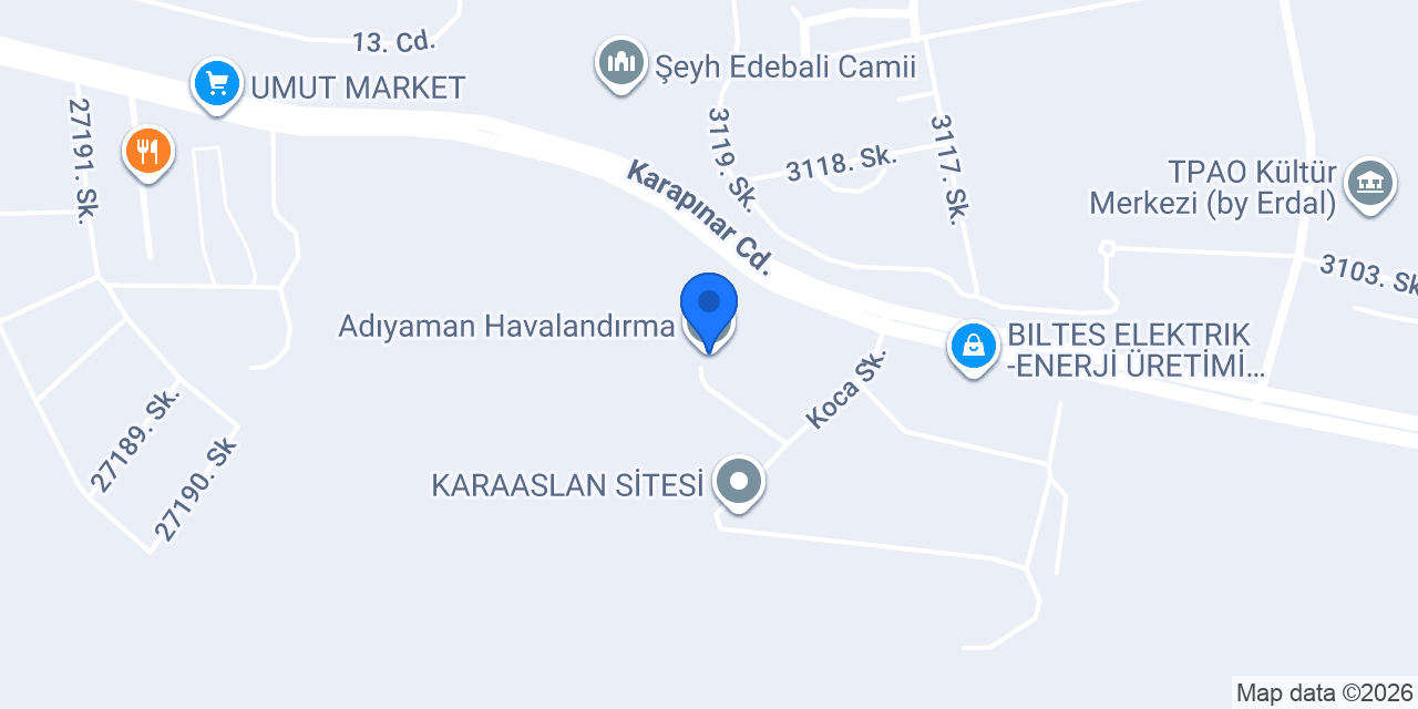 Adıyaman Havalandırma konumu