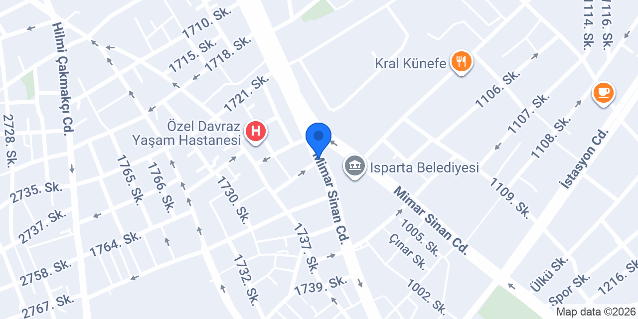 Class Rent a car / ısparta konumu