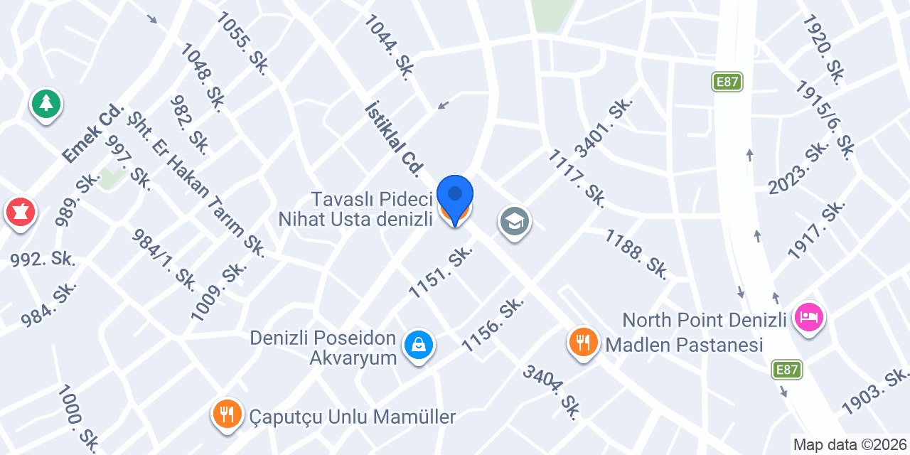 Tavaslı Pideci Nihat Usta denizli konumu