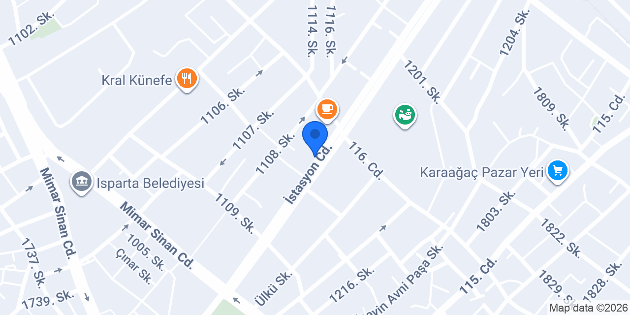Isparta Bayan Kuaförü Ahmet Akın konumu