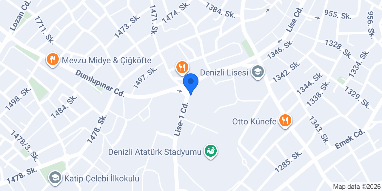 Moss Çiçekçilik Denizli konumu