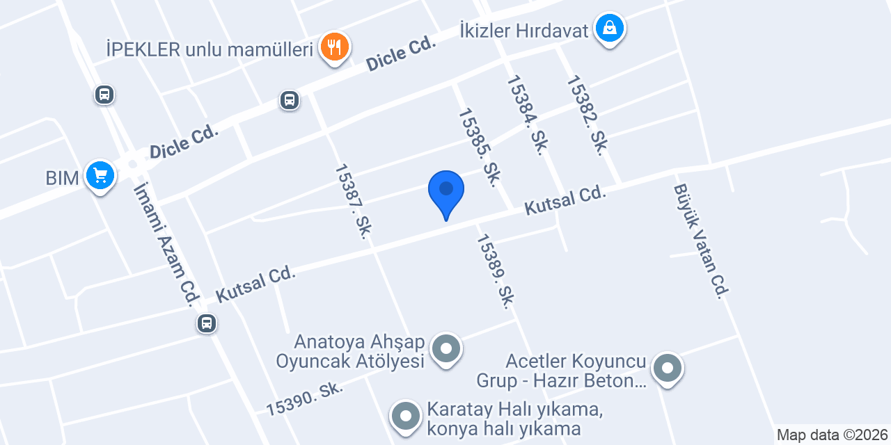Öksüz Oğulları Mobilya dekorasyon konumu