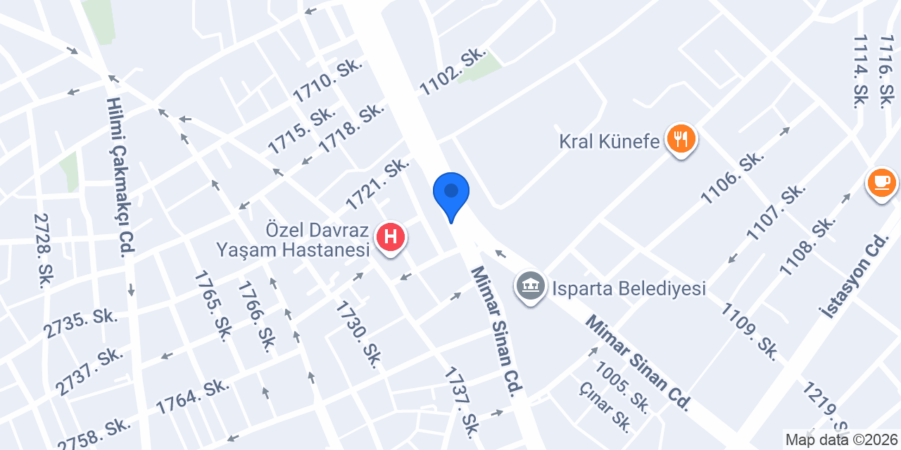 Emlak Katılım Isparta Şubesi konumu