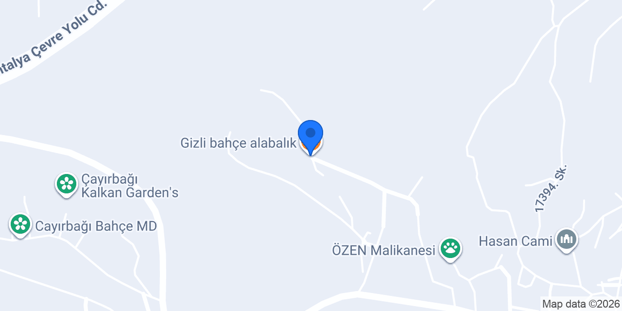 Gizli bahçe alabalık konumu