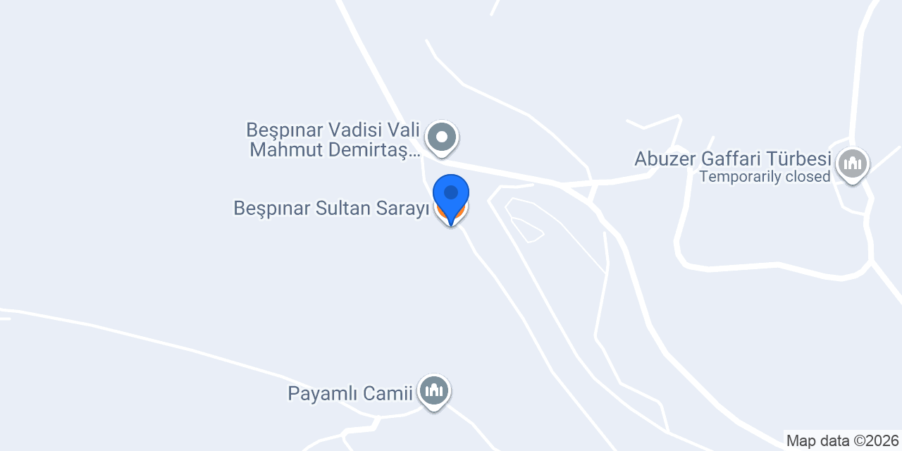 Beşpınar Sultan Sarayı konumu